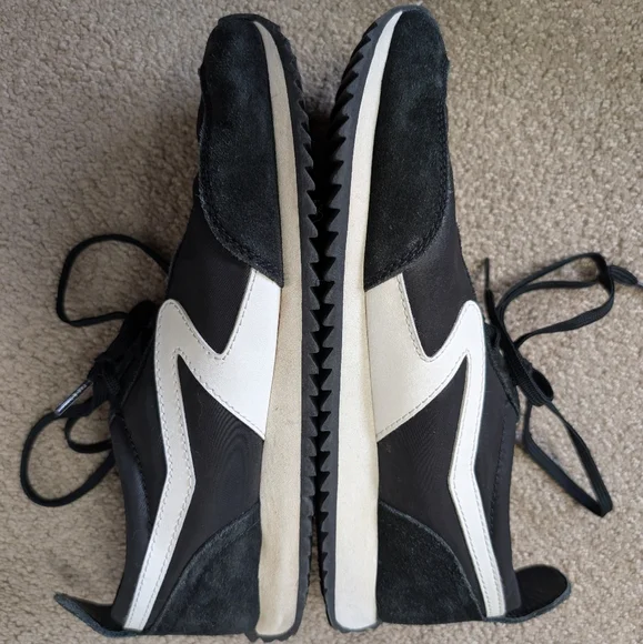 Rag & Bone Retro Runner Low Top Lace Sneakers Black White Womens EU 38.5 US 8.5 - Picture 4 of 8